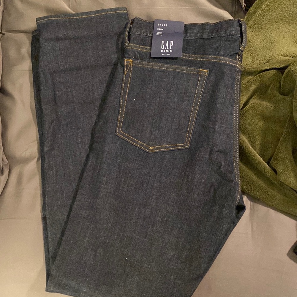 Slim blue indigo jeans 34X32